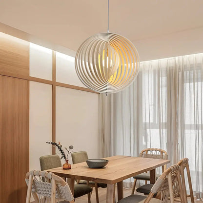 Lampa wisząca drewniana okrągła | Mottora