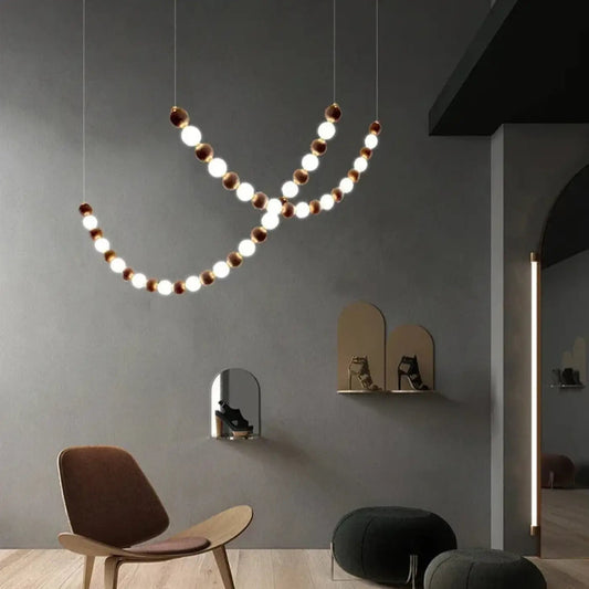 Lampa wisząca drewno metal | Velante
