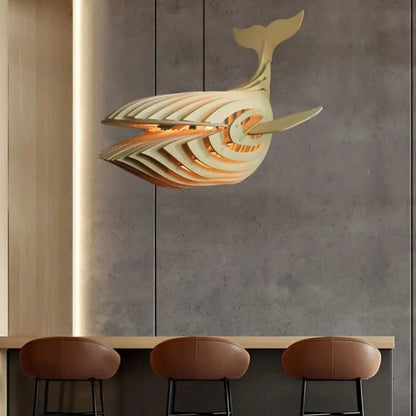 Lampa wisząca drewniana ryba | Veravia