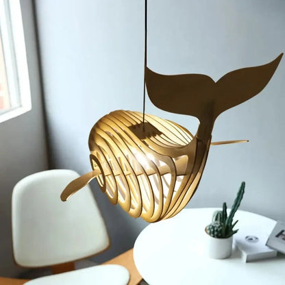 Lampa wisząca drewniana ryba | Veravia