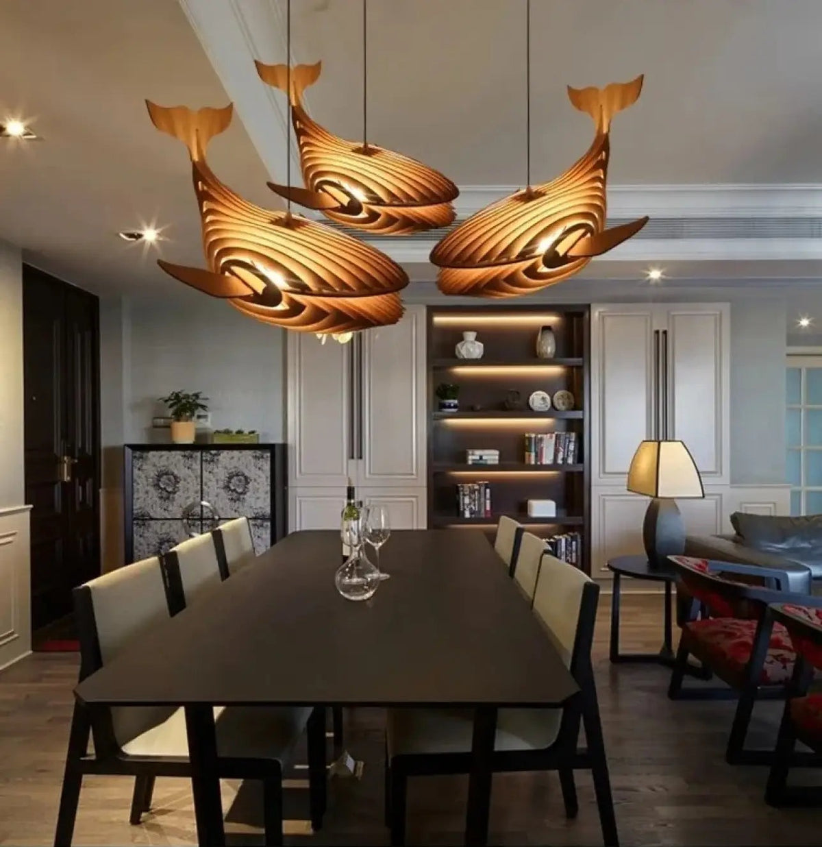Lampa wisząca drewniana ryba | Veravia