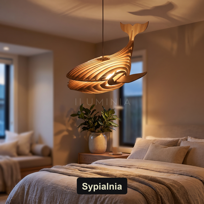 Lampa wisząca drewniana ryba | Veravia