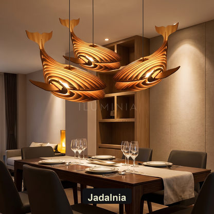Lampa wisząca drewniana ryba | Veravia