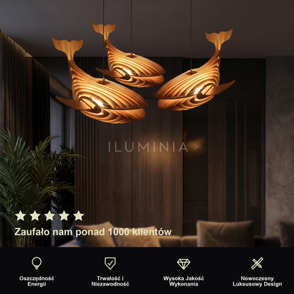 Lampa wisząca drewniana ryba | Veravia
