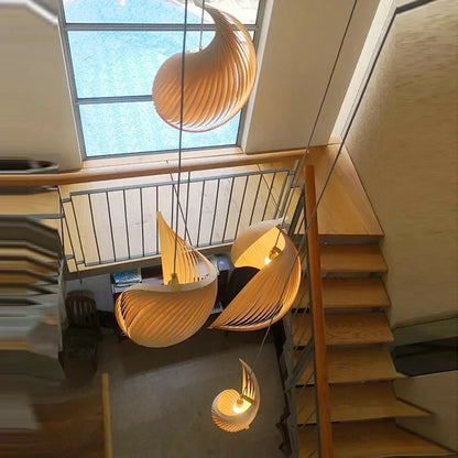 Lampa wisząca elegancka designerska spiralna | Miranessa