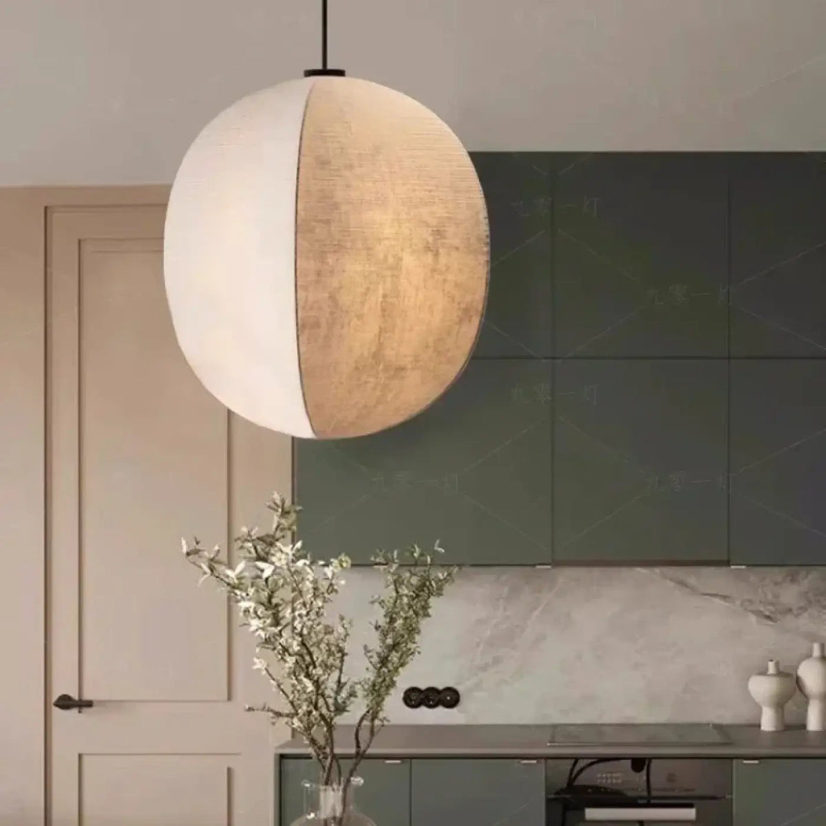 Lampa wisząca elegancka designerska tkanina | Galessa