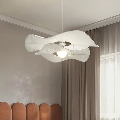 Lampa wisząca elegancka falowana biała | Brenanta