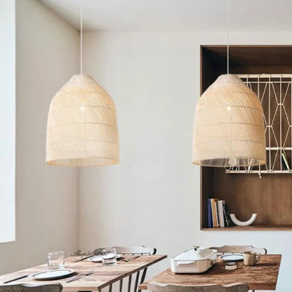 Lampa wisząca elegancka naturalna rattan | Solita