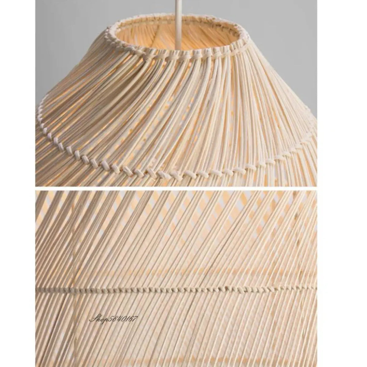 Lampa wisząca elegancka naturalna rattan | Solita