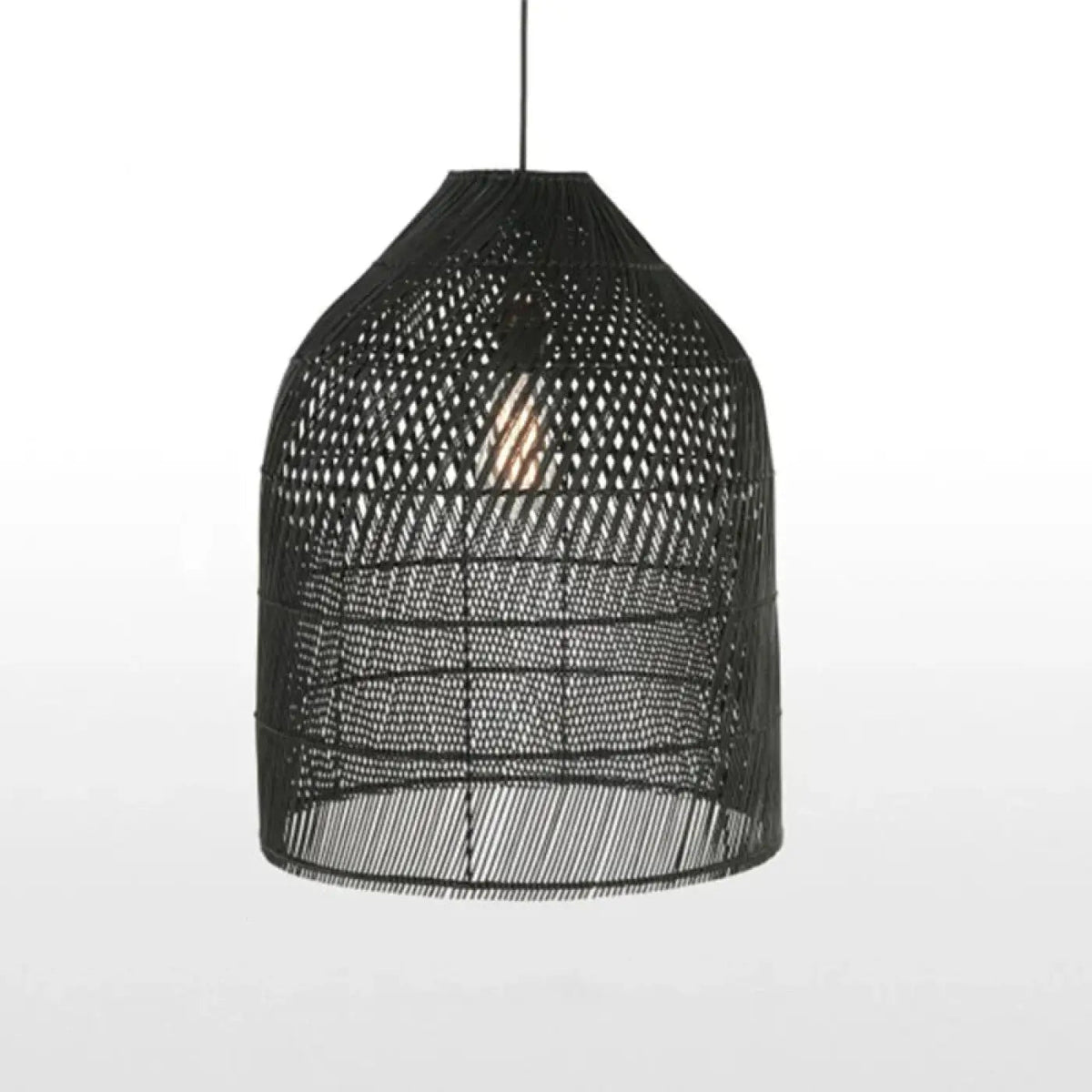 Lampa wisząca elegancka naturalna rattan | Solita