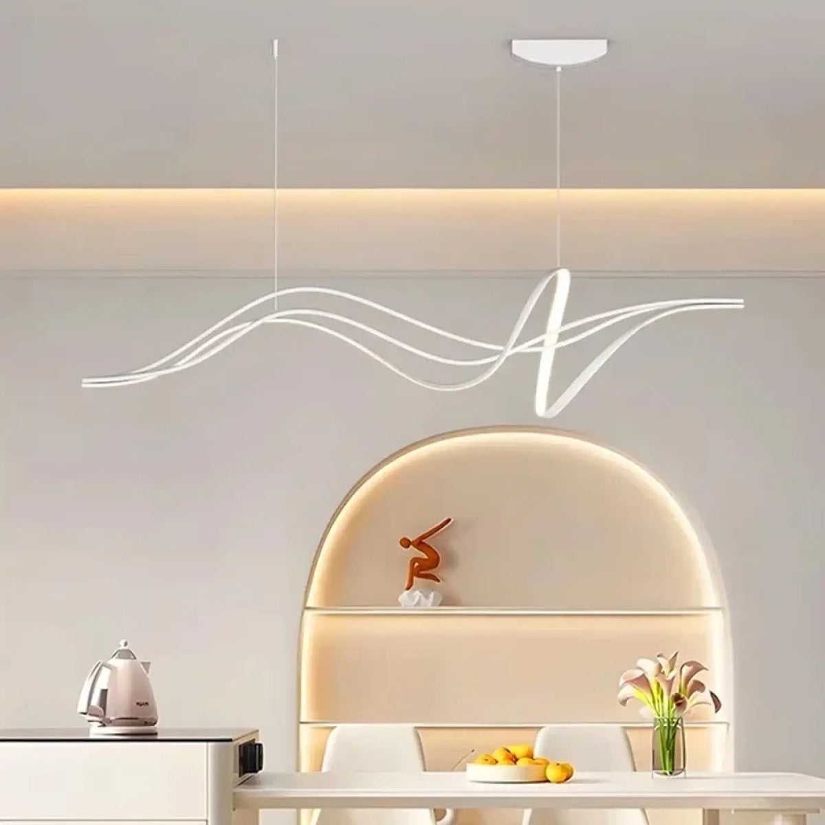 Lampa wisząca elegancka oryginalna falowana | Dorampa