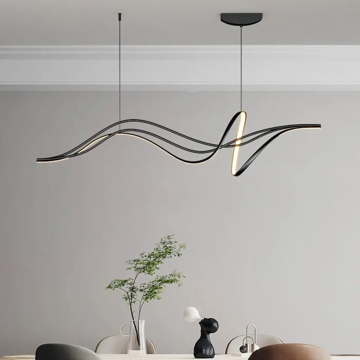 Lampa wisząca elegancka oryginalna falowana | Dorampa