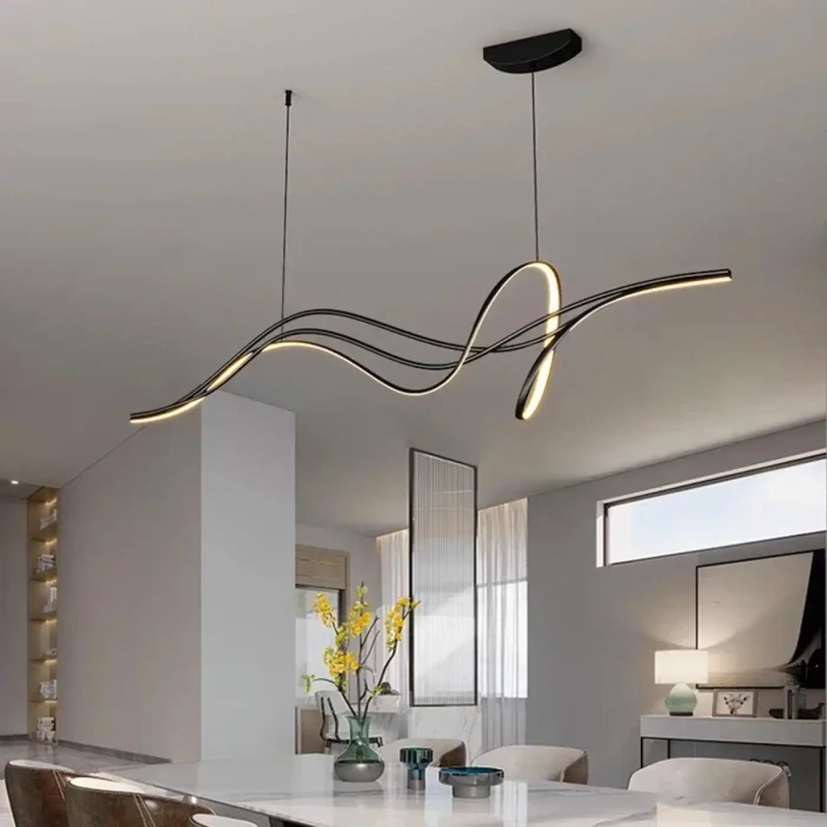 Lampa wisząca elegancka oryginalna falowana | Dorampa