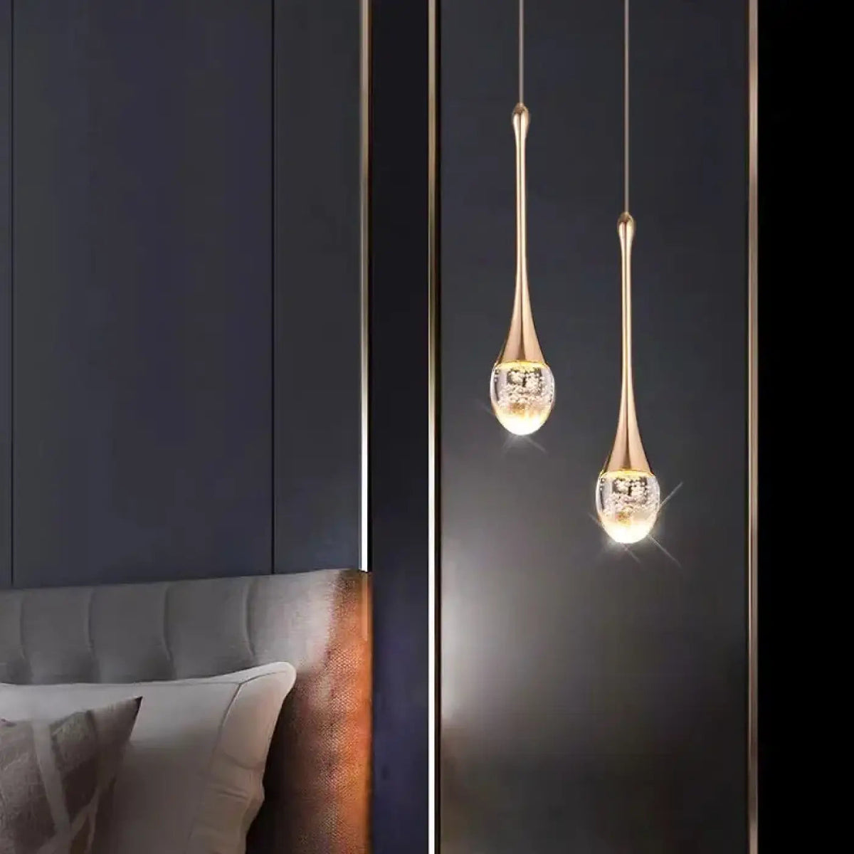Lampa wisząca elegancka oryginalna złota | Vorurna
