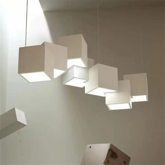 Lampa wisząca geometryczna szara | Rovessa