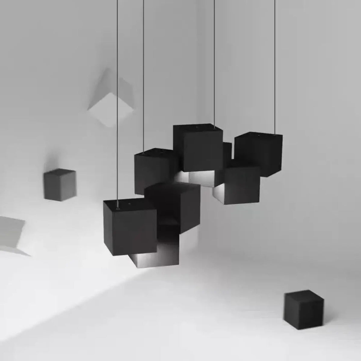 Lampa wisząca geometryczna szara | Rovessa