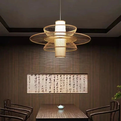 Lampa wisząca geometryczna zen bambusowa | Savicia