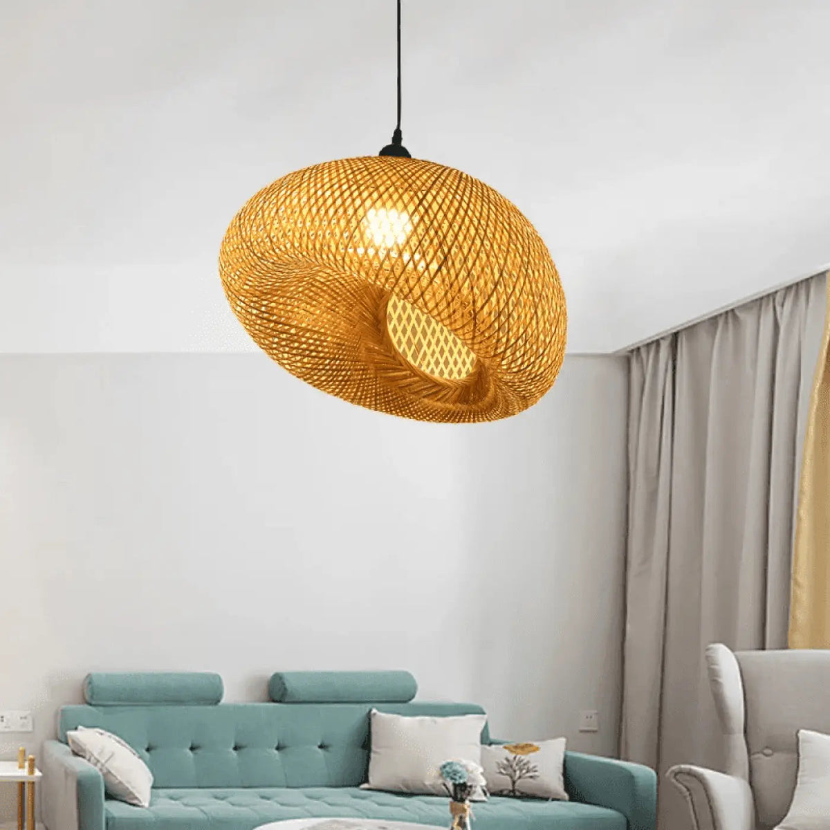 Lampa wisząca granatowa | Leonza