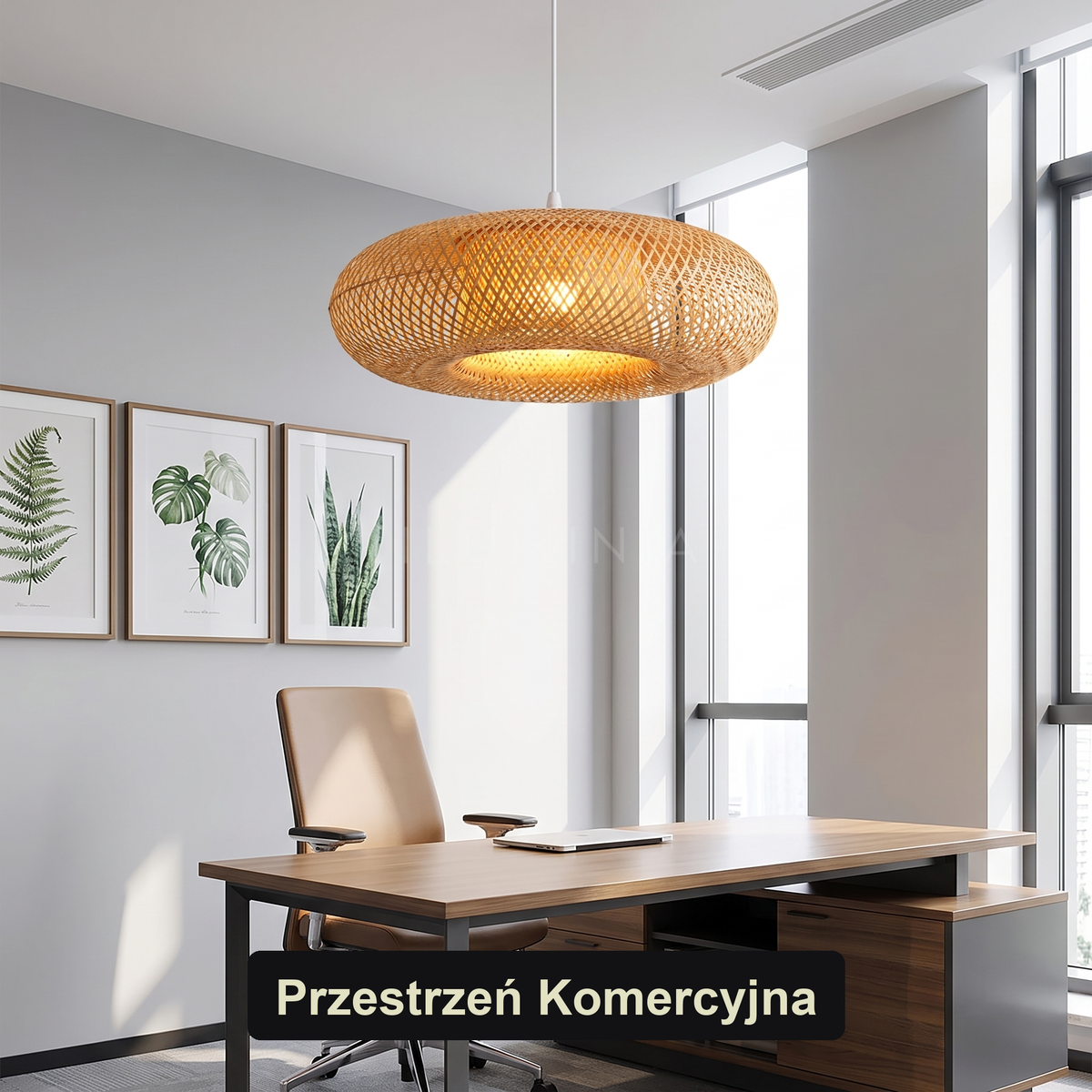 Lampa wisząca bambusowa | Leonza – przestrzeń komercyjna
