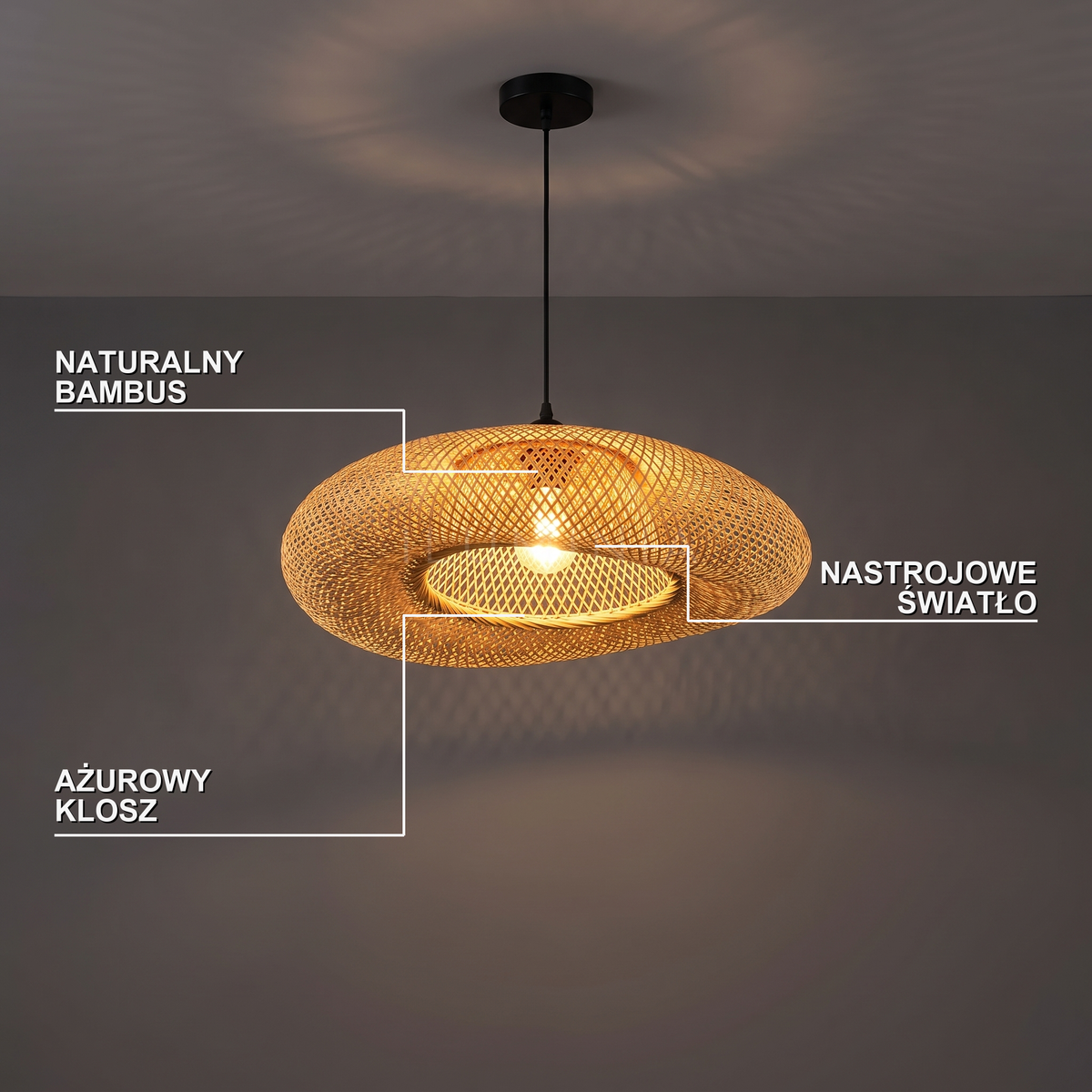 Lampa wisząca bambusowa | Leonza – cechy i funkcje