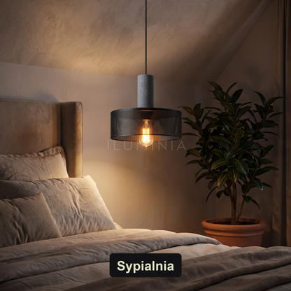 Lampa wisząca industrialna loft | Ambrella – sypialnia