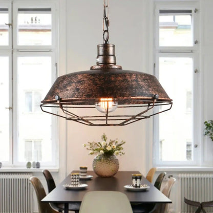 Lampa wisząca industrialna srebrna | Lucella