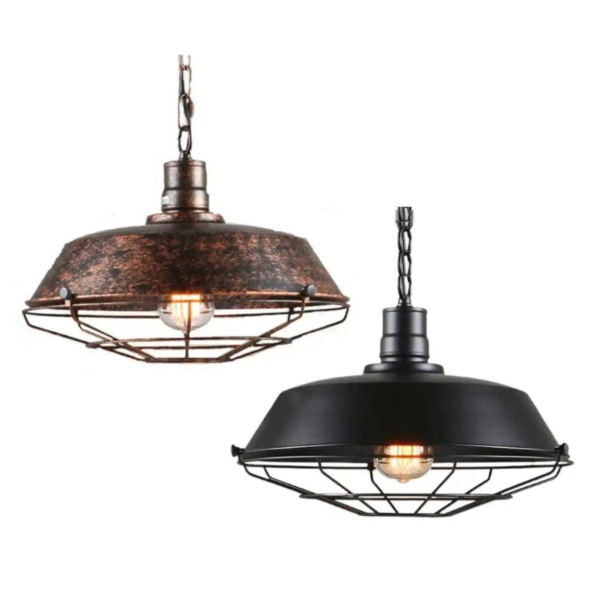 Lampa wisząca industrialna srebrna | Lucella