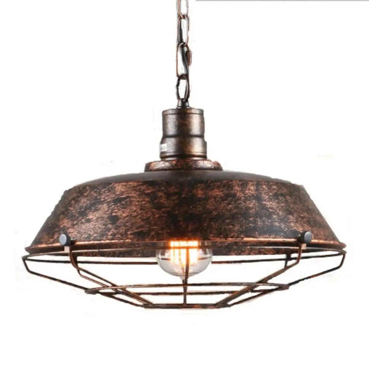 Lampa wisząca industrialna srebrna | Lucella
