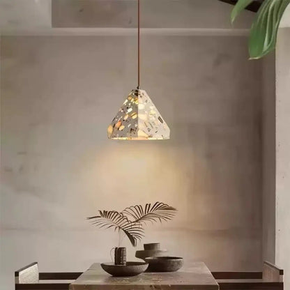 Lampa wisząca kamienna rattan LED | Piavia