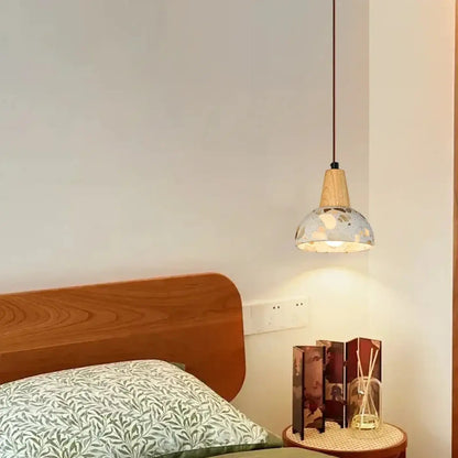 Lampa wisząca kamienna rattan LED | Piavia