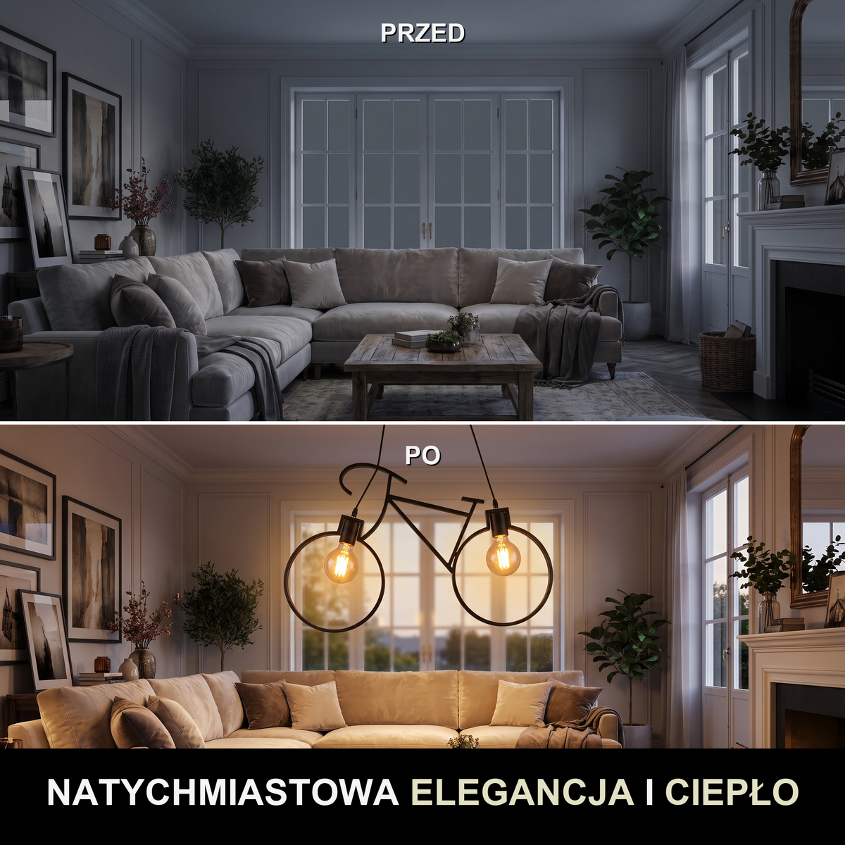 Lampa wisząca kloszem do dołu | Vintanta