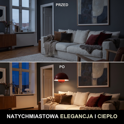 Lampa wisząca kolorowa | Zerlina – przed i po