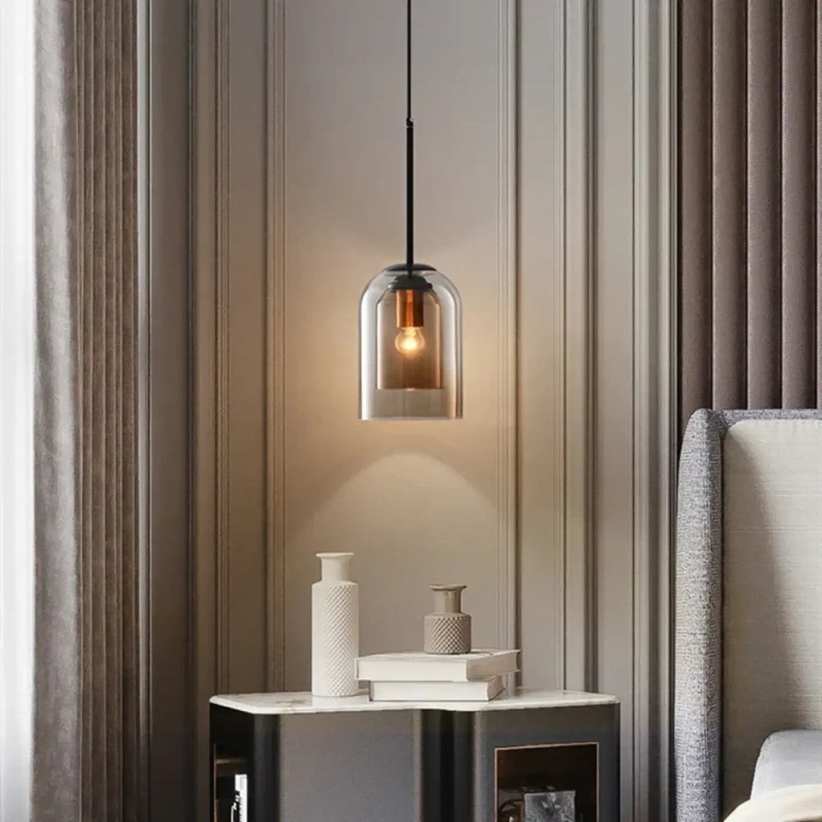 Lampa wisząca kolorowe szkło | Rivella