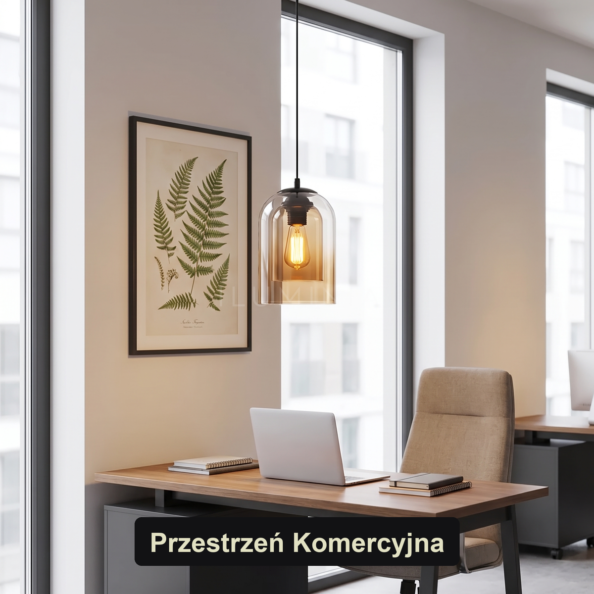 Lampa wisząca kolorowe szkło | Rivella – przestrzeń komercyjna