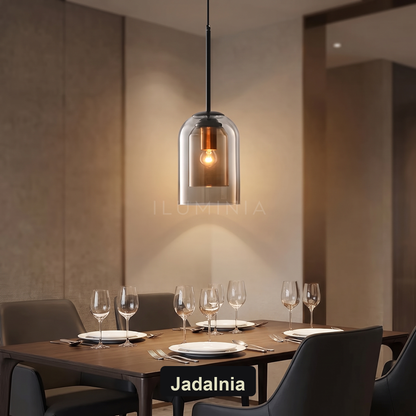 Lampa wisząca kolorowe szkło | Rivella – jadalnia