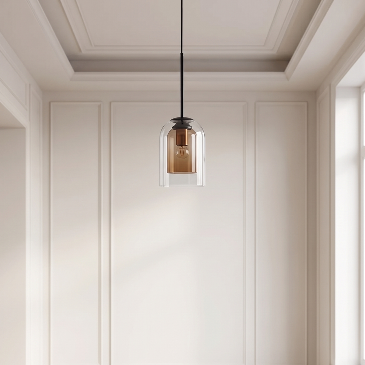 Lampa wisząca kolorowe szkło | Rivella