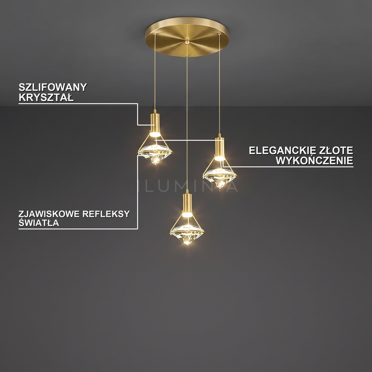 Lampa wisząca kryształ | Pralina
