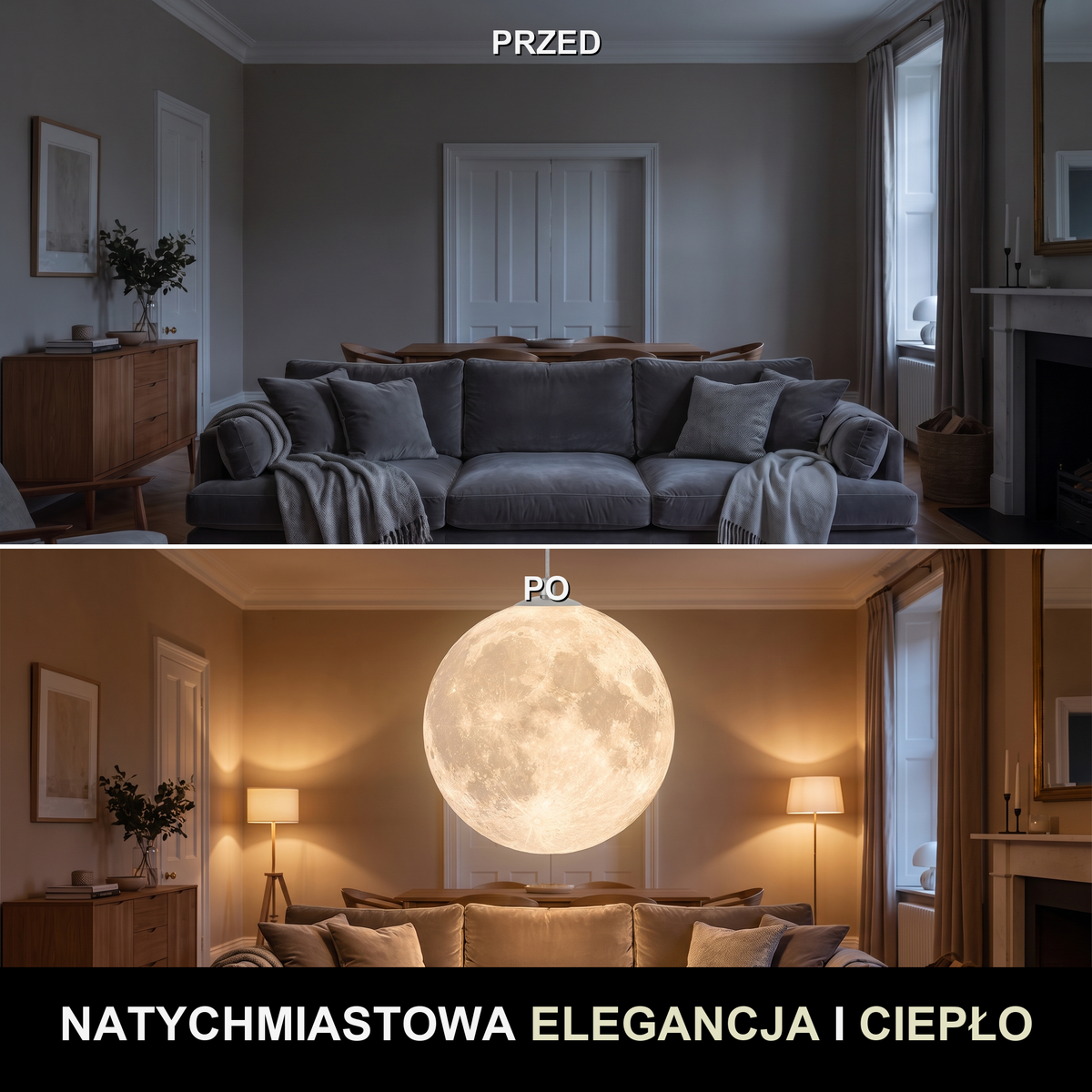 Lampa wisząca księżyc | Arnella