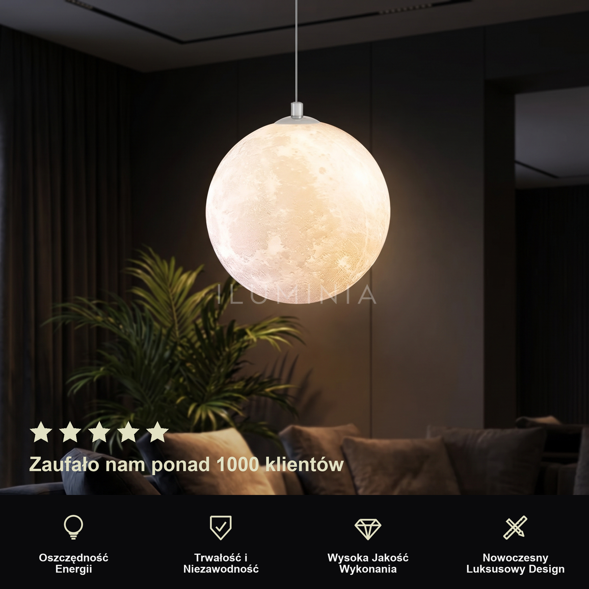 Lampa wisząca księżyc | Arnella