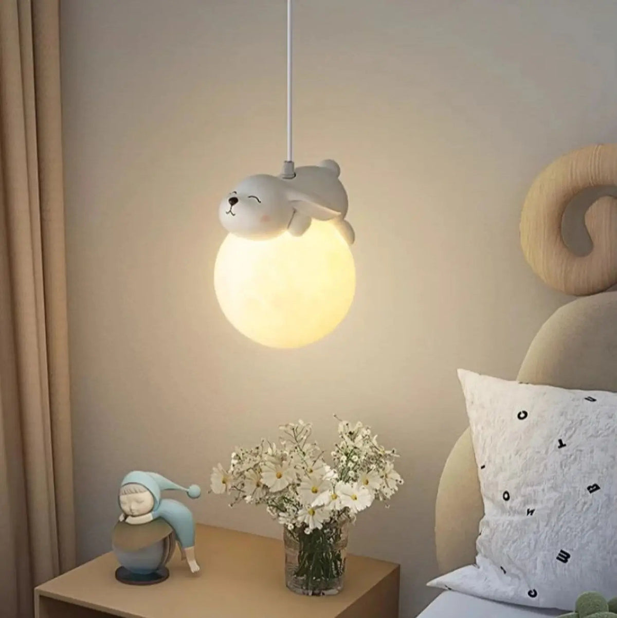Lampa wisząca kula biała dziecięca | Umbella