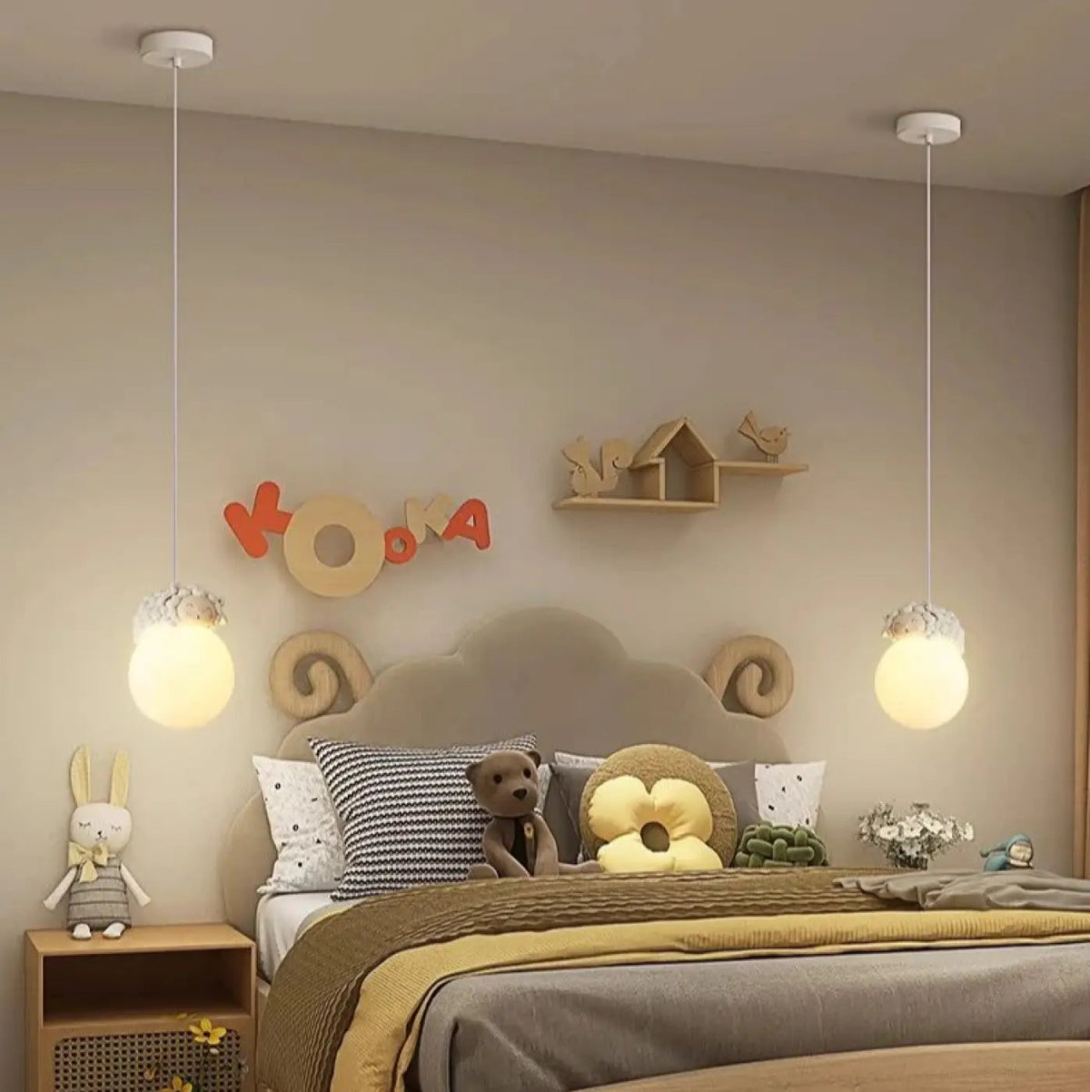 Lampa wisząca kula biała dziecięca | Umbella