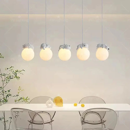Lampa wisząca kula biała dziecięca | Umbella