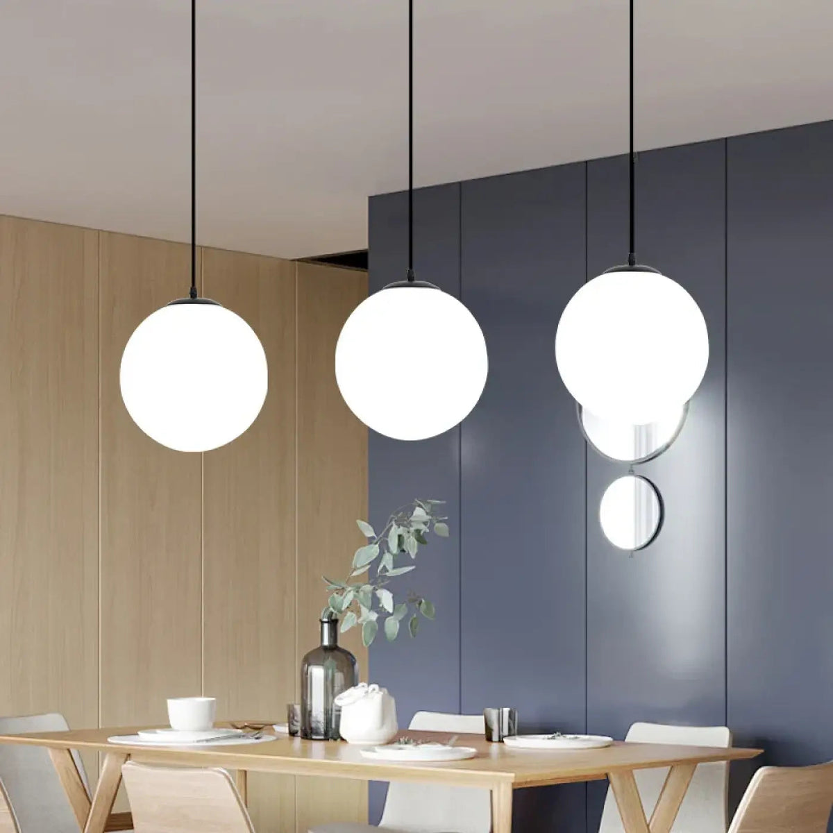 Lampa wisząca kula czarna | Vallesca