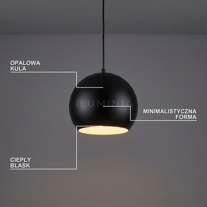 Lampa wisząca kula czarna | Vallesca – cechy i funkcje