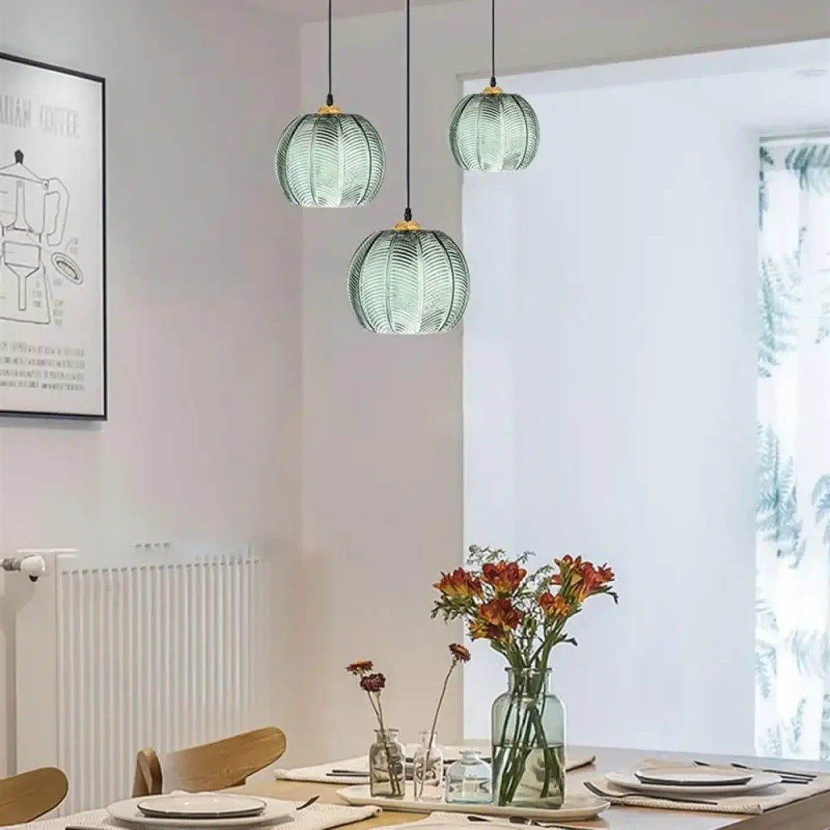 Lampa wisząca kula zielona | Orora