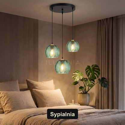 Lampa wisząca kula zielona | Orora