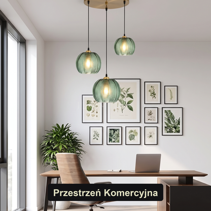 Lampa wisząca kula zielona | Orora