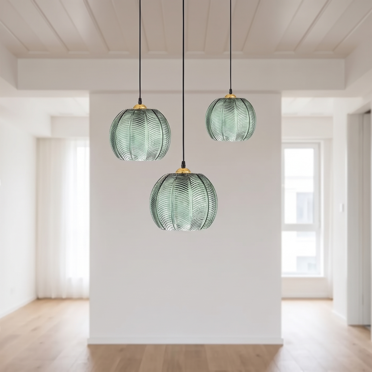 Lampa wisząca kula zielona | Orora