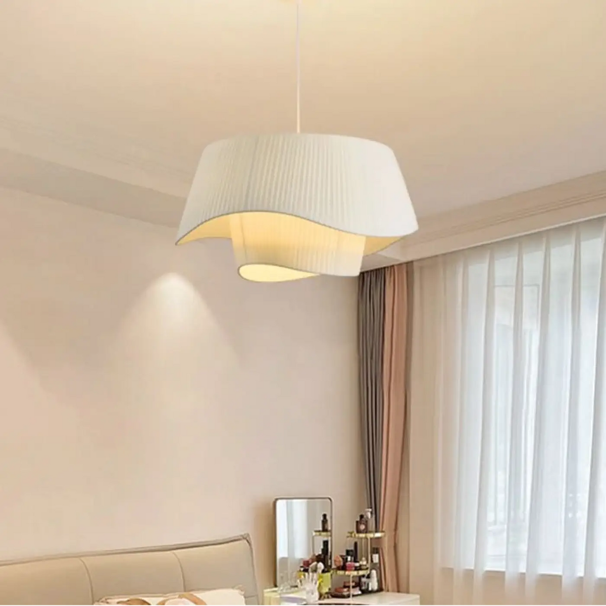Lampa wisząca metalowa biała | Fenola