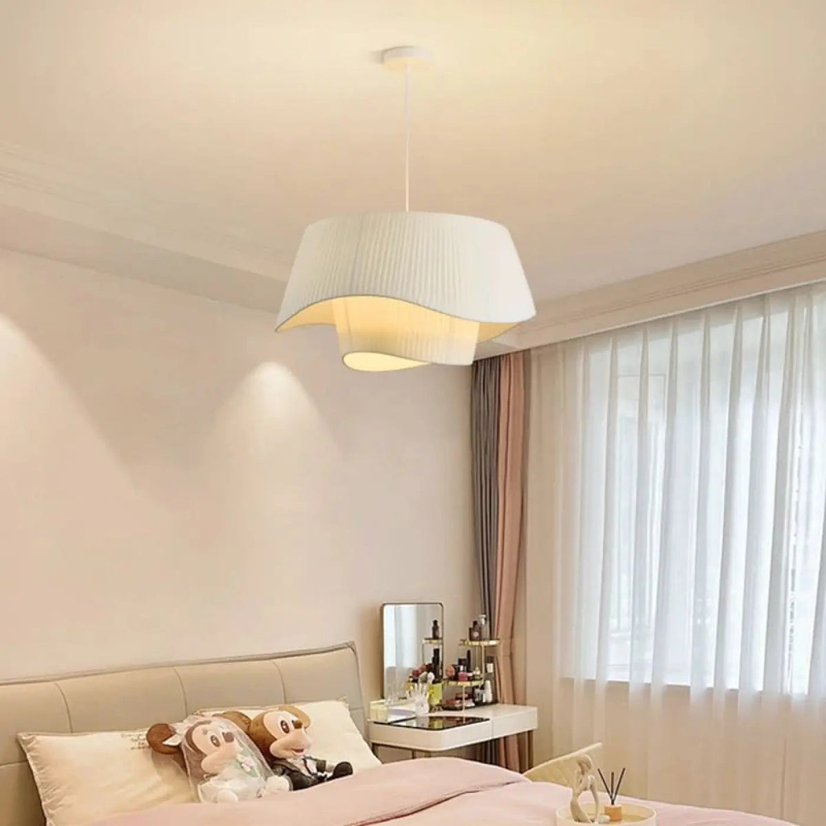 Lampa wisząca metalowa biała | Fenola